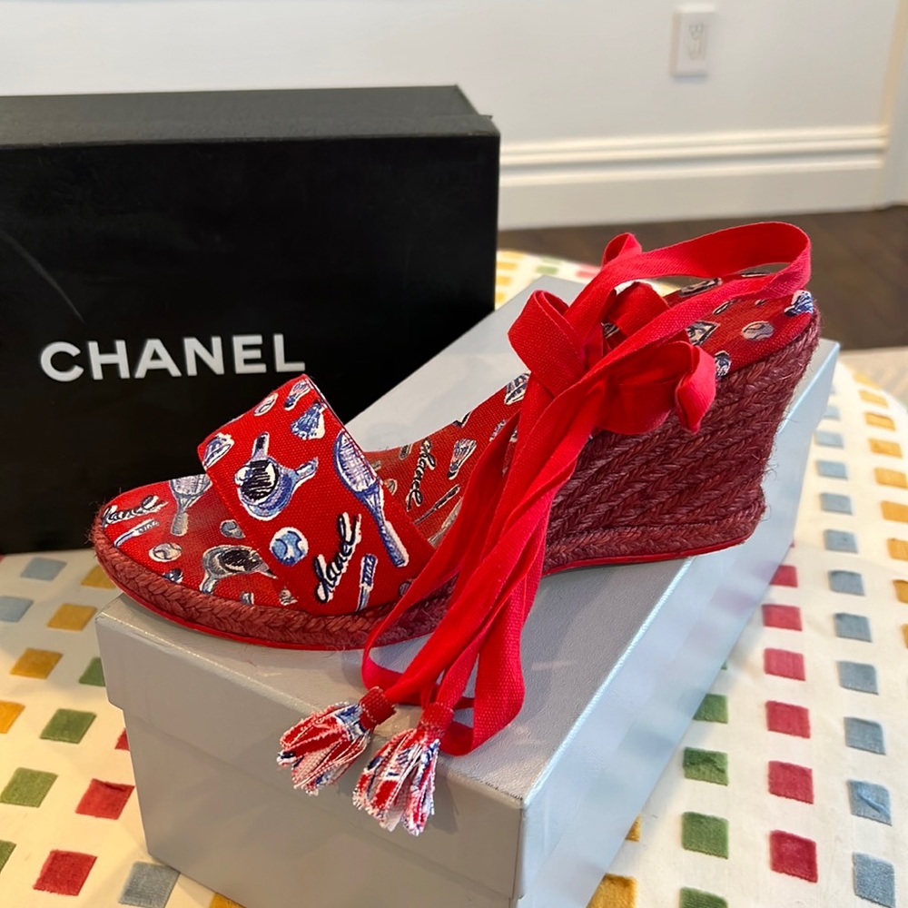 Chanel espadrille wedge
